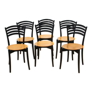 Suite de 6 chaises design de collectivité