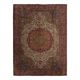 1960s Vintage Persian Handmade Wool Cotton Light Red Area Rug 253x340