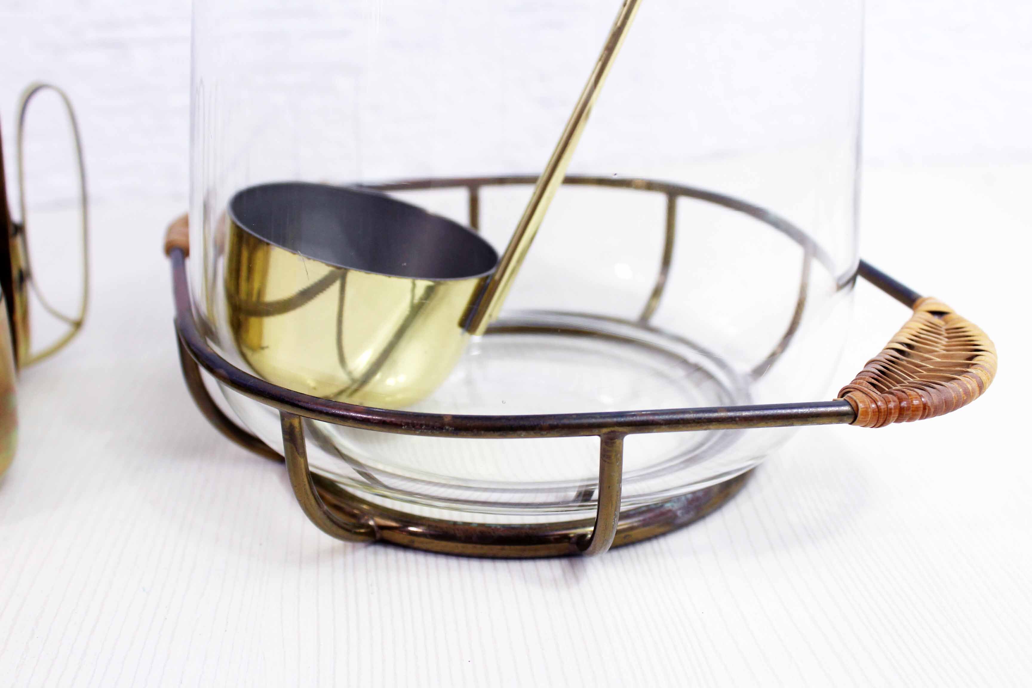 Brass orangeade service and 60s glass