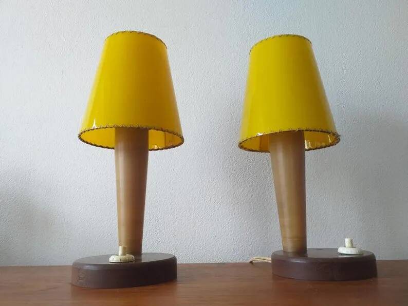 Pair of Rare Midcentury Table Lamps, 1950