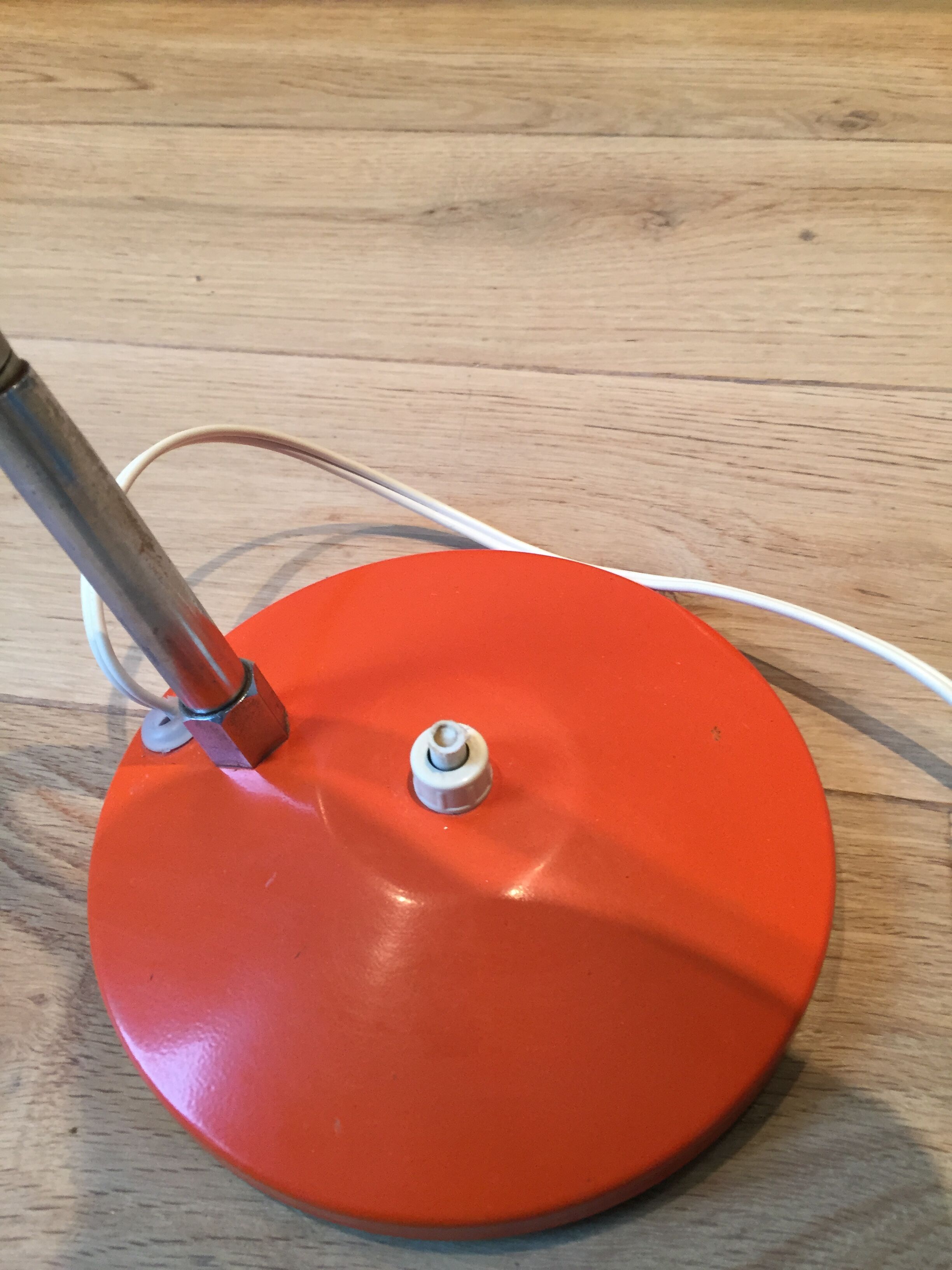 Lamp flexible orange vintage of the 1970s