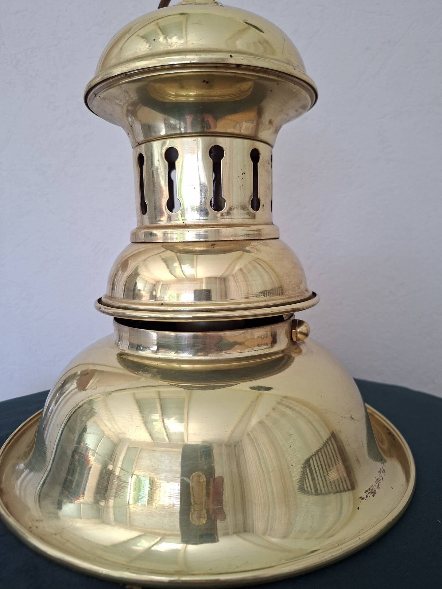 Brass marine suspension "Old River" — Vintage table lamp