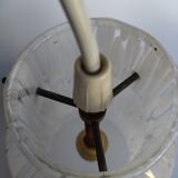 Vintage 70s glass pendant lamp