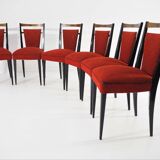 Table and 6 chairs for the dining room of the '70s