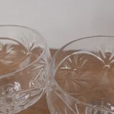 4 Champagne glasses in cut bohemian crystal Claudia