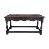 Burnt wooden coffee table Maud Supplies