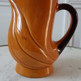 Ceramic pitcher signed Poët Laval Turban 70s