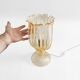 Archimede Seguso Handmade Murano Glass Table Lamp Gold Italian Art Deco 1980s
