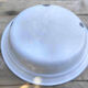 White enamelled sheet metal dish