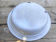 White enamelled sheet metal dish