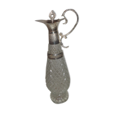 Aiguière en verre et métal argenté