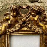 Golden photo frame little angels