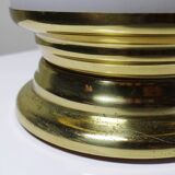 Grande lampe vintage années 50-60 tube plexiglas opalescent support métal doré