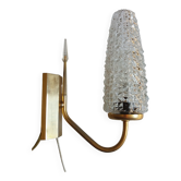 Brass wall lamp and pineapple glass