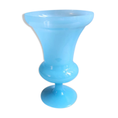 Medici-style vase in light blue opalin glass
