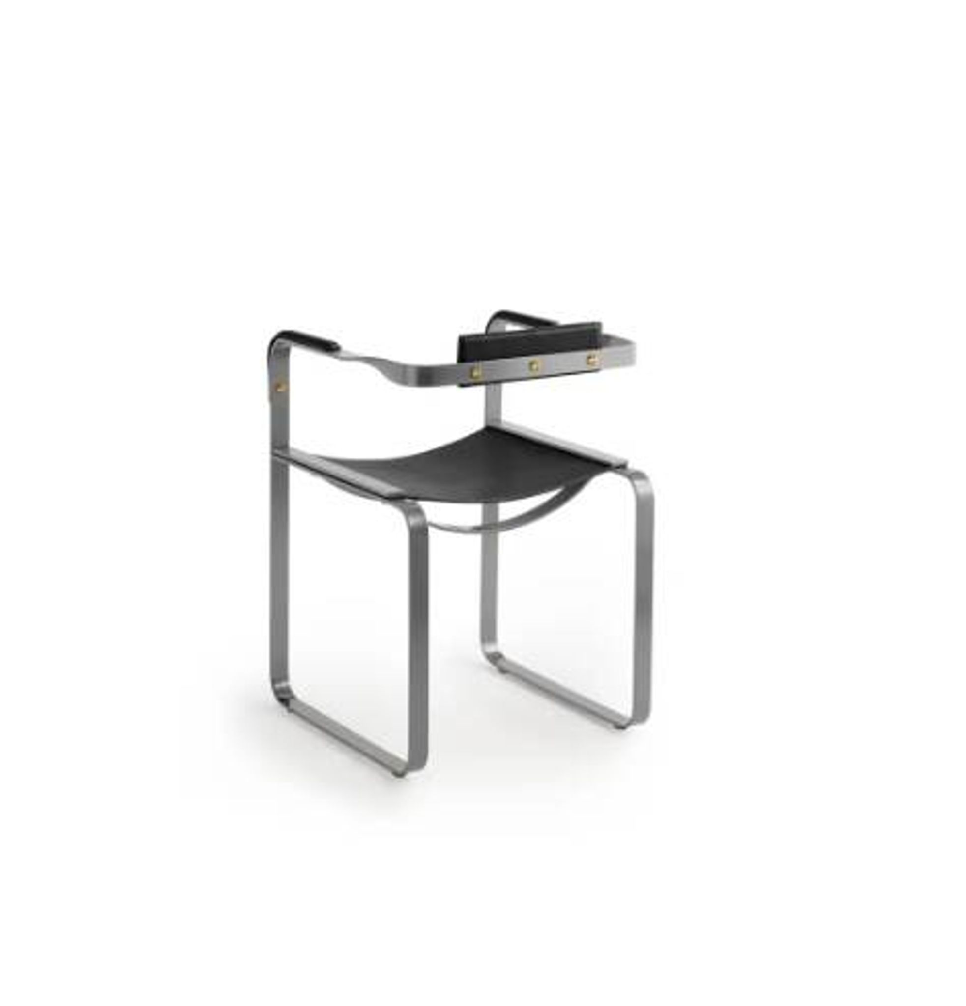 Wanderlust bar stools with black backrest and metal.
