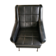 Vintage 1970s black leather armchair