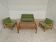 Complete modernist green chalet living room, Czechoslovakia 1970.