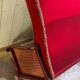 Wooden and velvet bench circa 1900