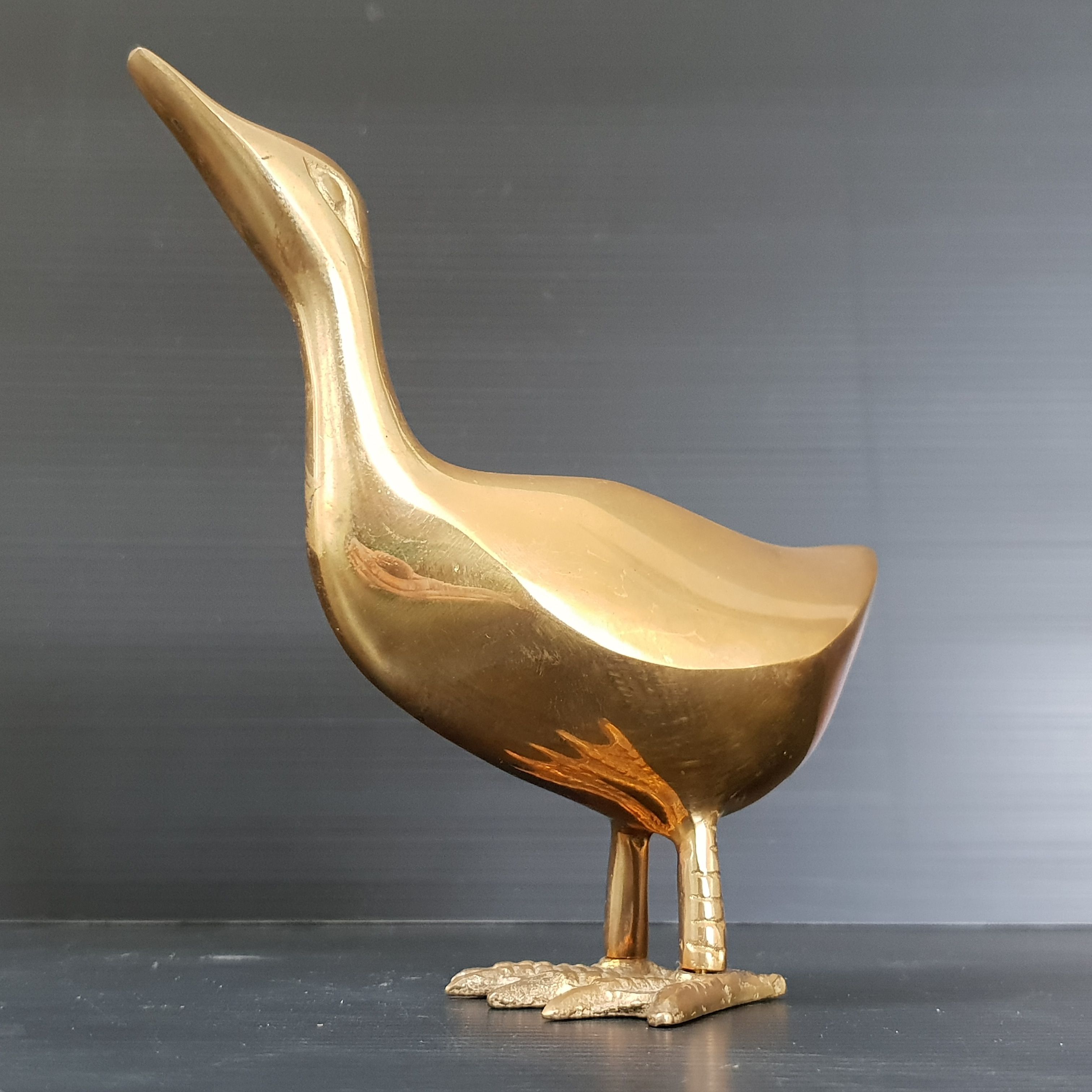 Vintage brass bird, 1970