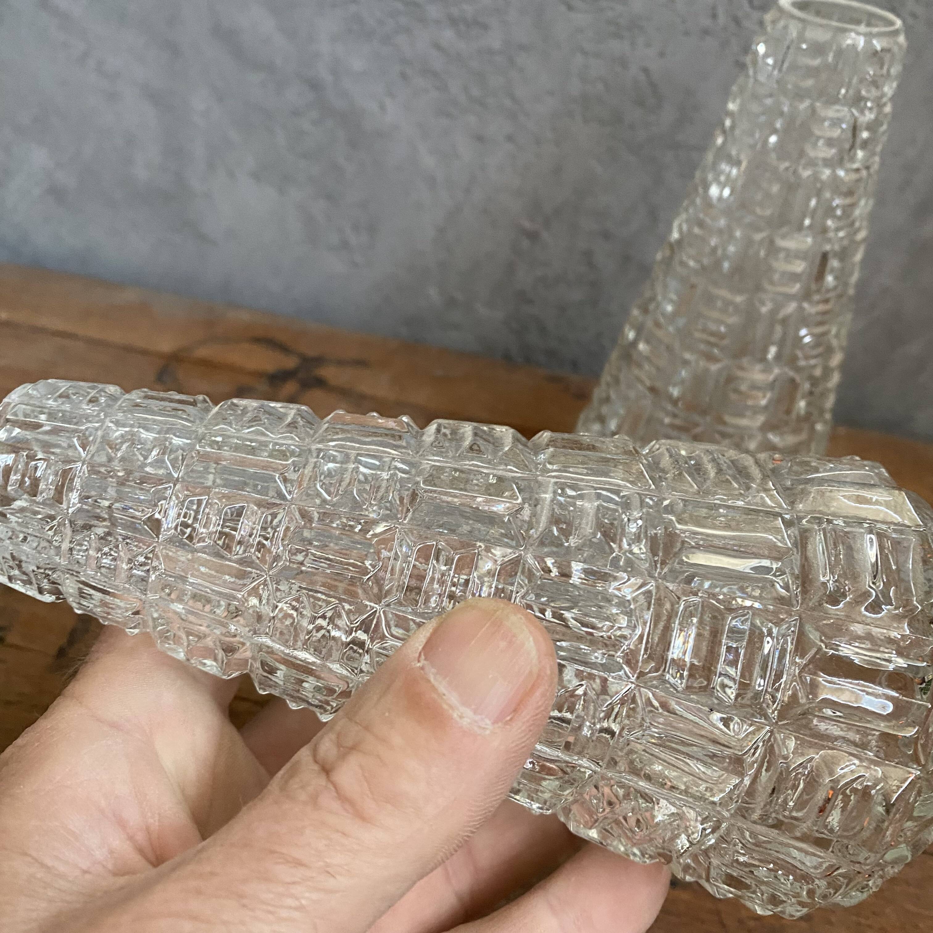 2 tulipes en verre courtes 16 cm pour lampe lustre