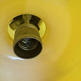 Vintage orange opaline suspension light 1970