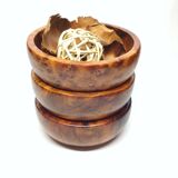 Lot of three precious wooden cups of thuya
