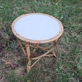 Table basse rotin - vintage