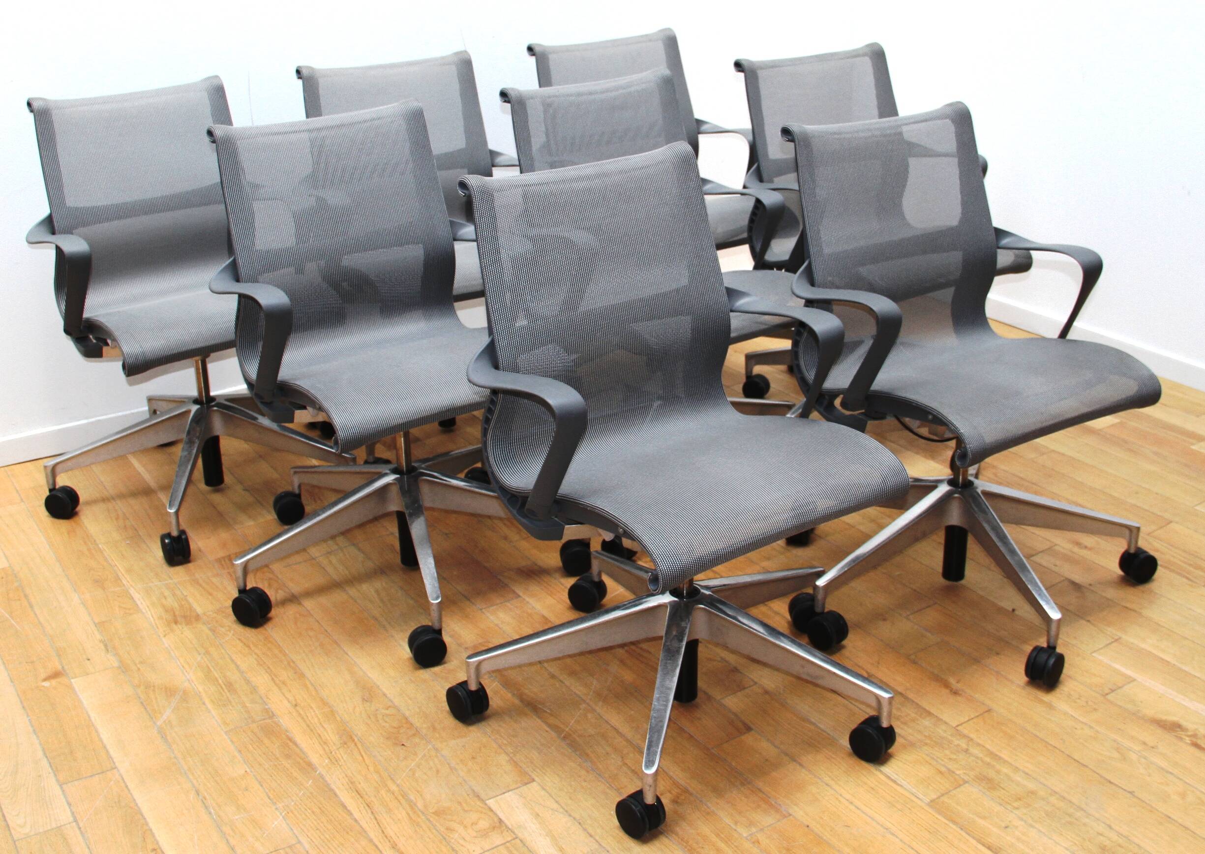 Set of 6 SETU office chairs, Herman Miller