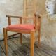 Vintage light oak armchair