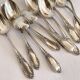 Set of 11 small vintage silver-plated metal spoons