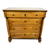 Commode Biedermeier d'origine après rénovation - XIXe siècle - merisier, finition brillante.