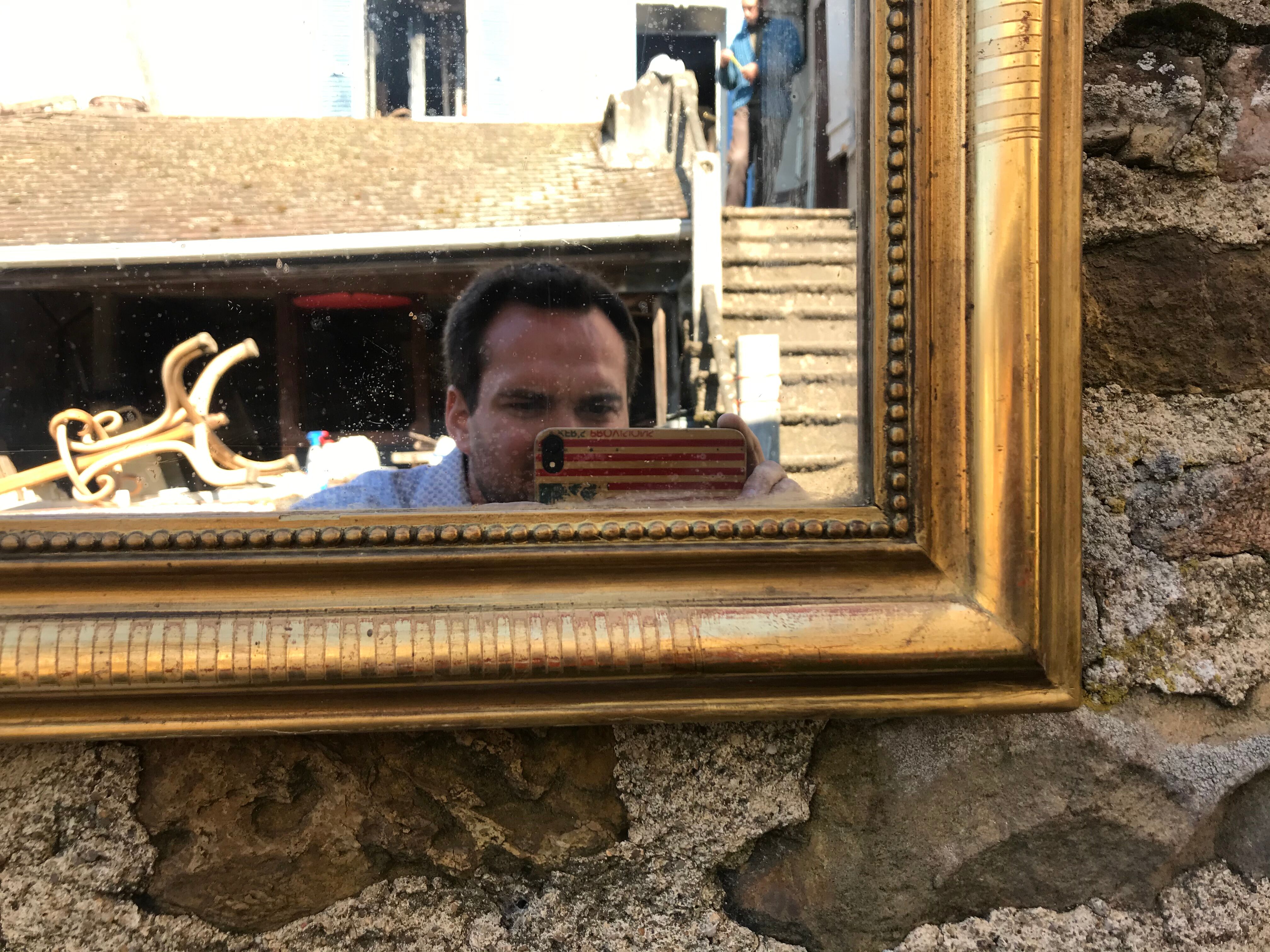 Louis Philippe Mirror with gold leaf - 72x54cm