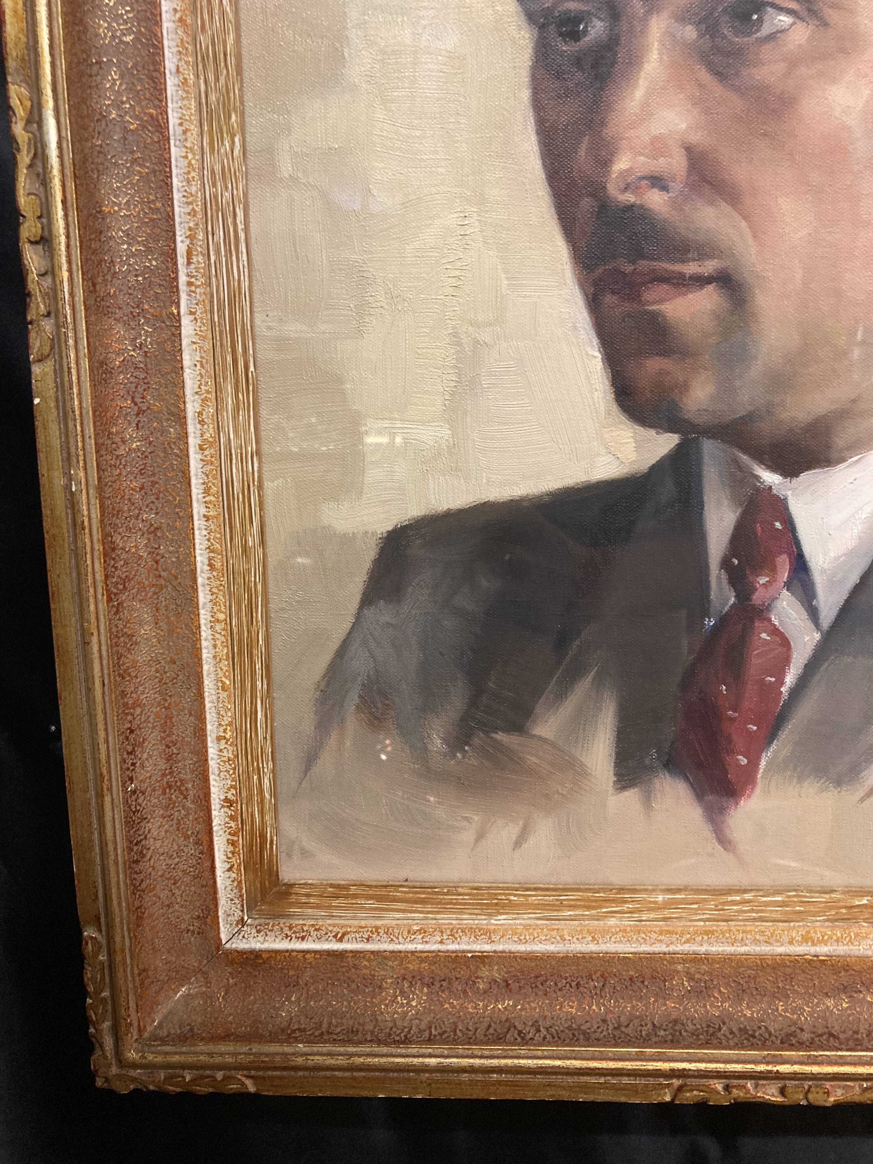 Aimé VAN BELLEGHEM (1922-1996), Portrait of René Brondel, oil on canvas