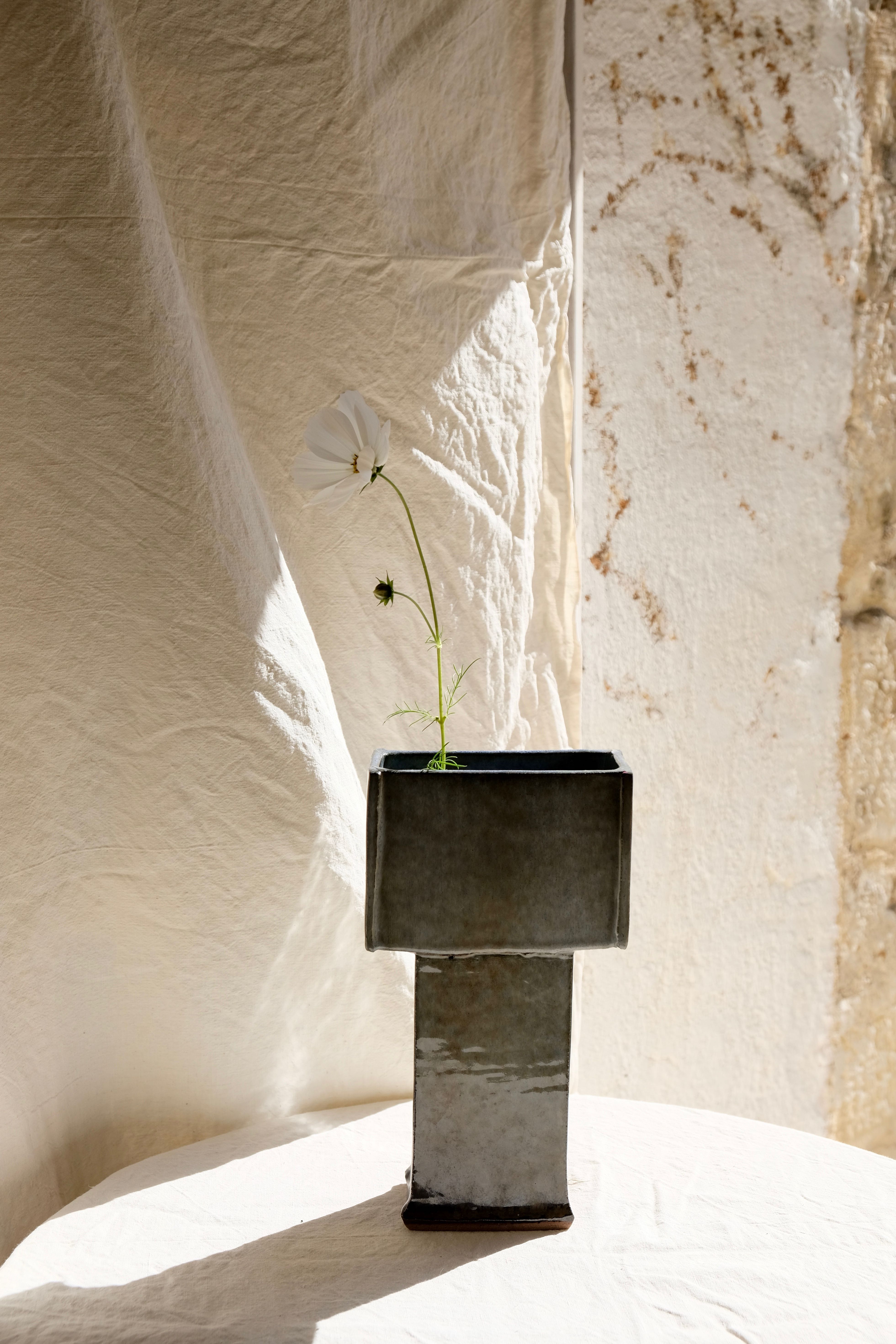 Japanese vase hanaire ikebana freeform mid century