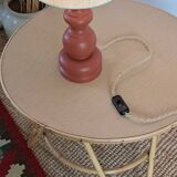 Vintage terracotta wooden lamp