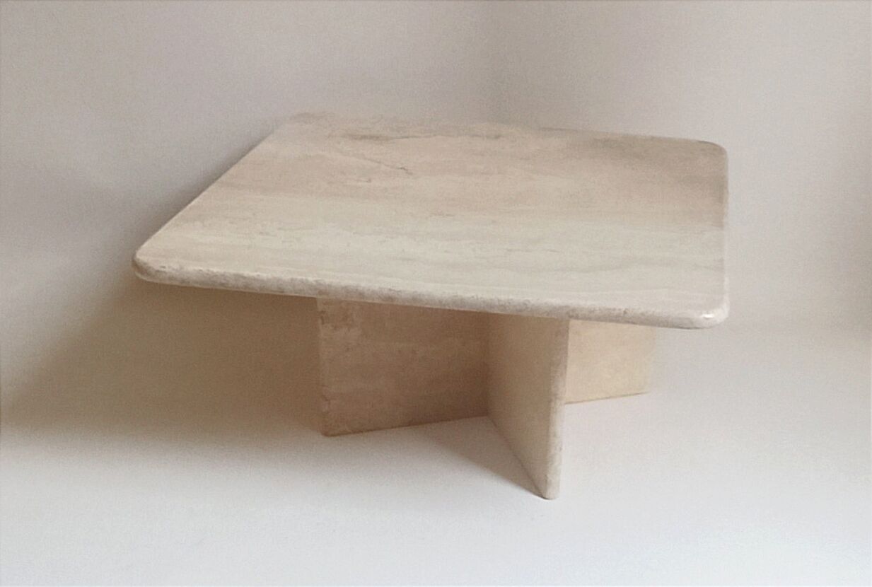 Travertine coffee table 70s