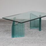 Vintage glass coffee table Italy