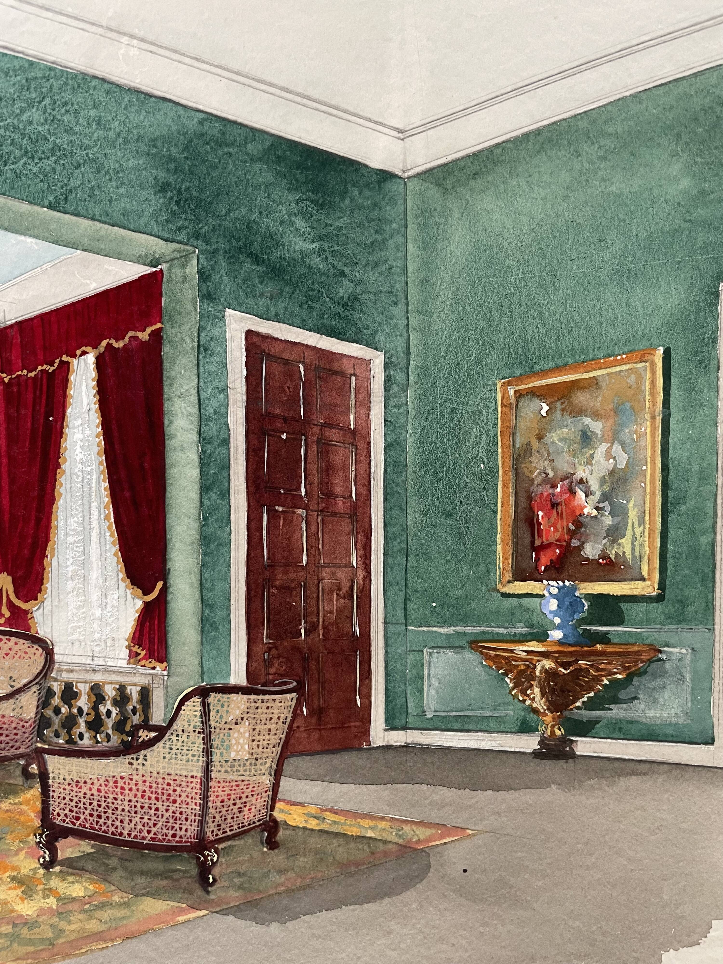 Painting decorative art interior architecture 30-50s