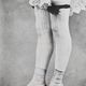 Original photogravure on glossy paper, Model in stockings and shoes 1900