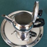Tea service or coffee in chromed copper with tray year 70