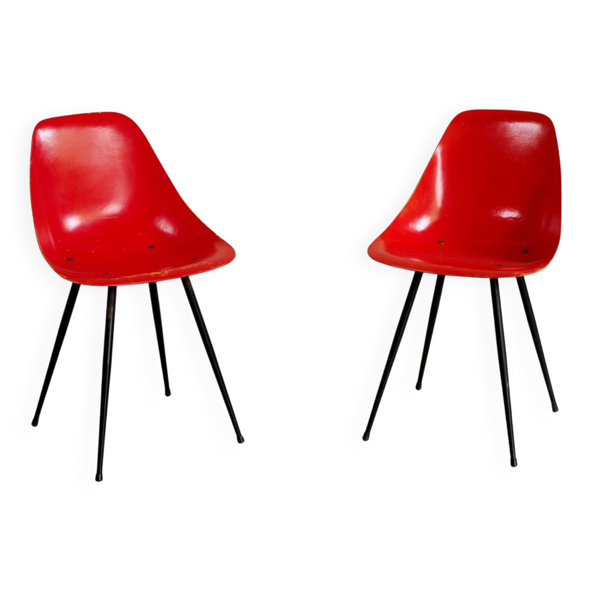 Paire de chaises en fibre de verre