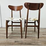 70s teak dining room chairs Scandinavian design