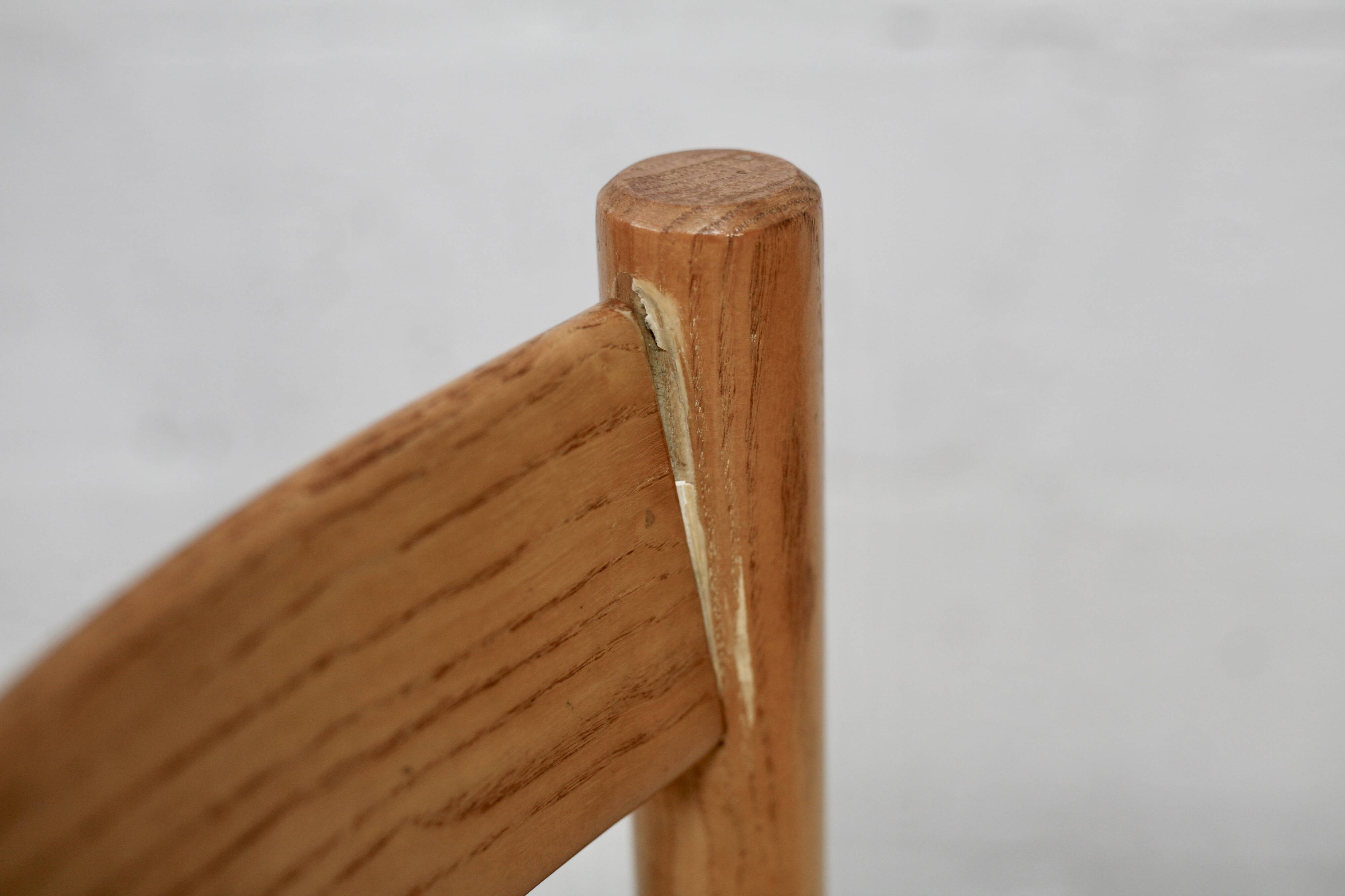 Pair of straw chairs. France, circa 1960