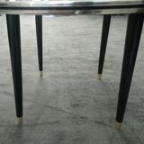 Red rose glass table of the 60s