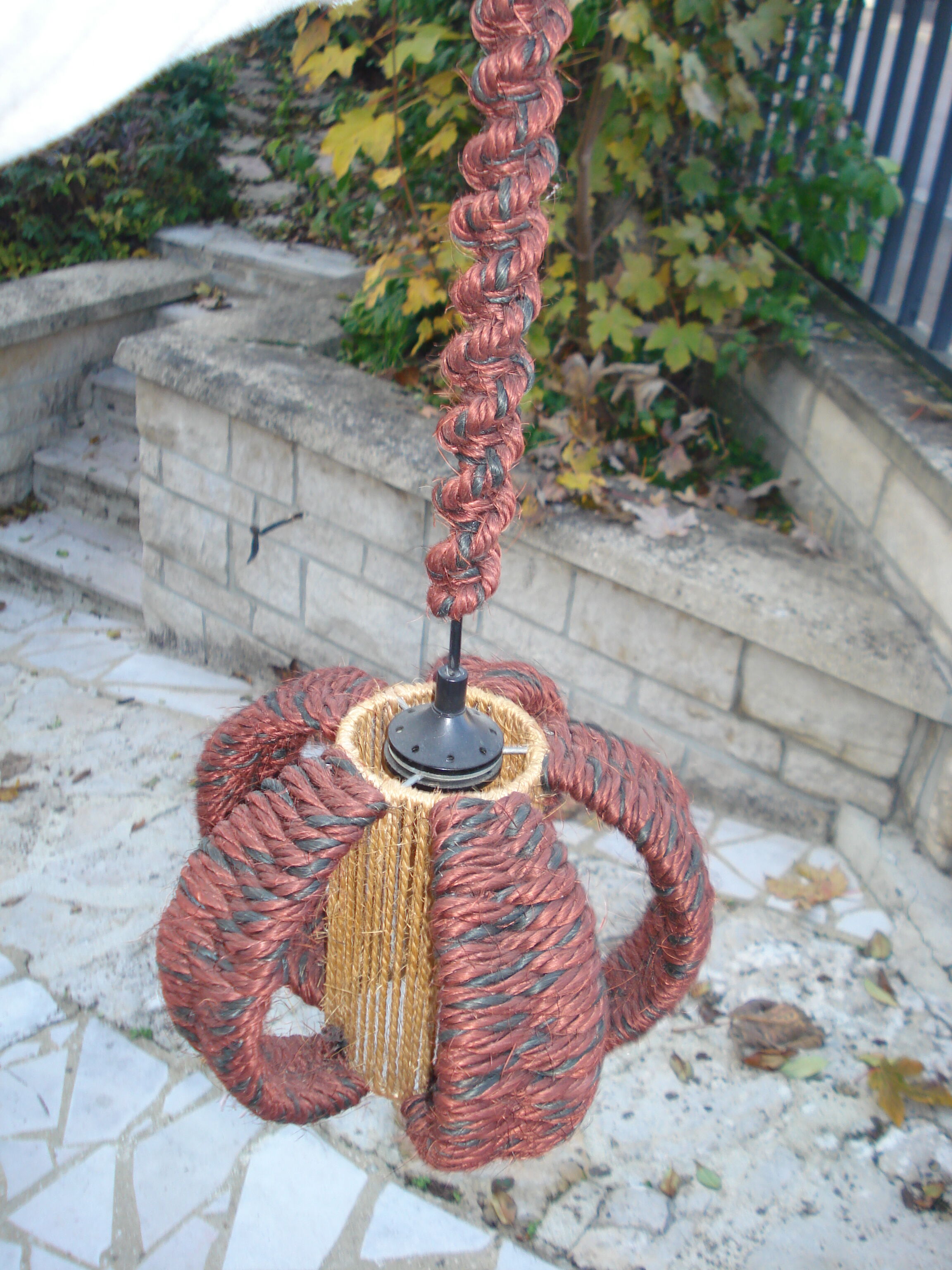 Pair of braid rope hanging  1960/70