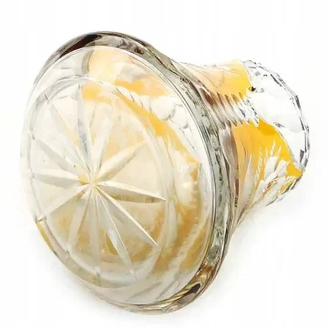 Vase with roses, mid-century modern, glass, Poland, 1970s