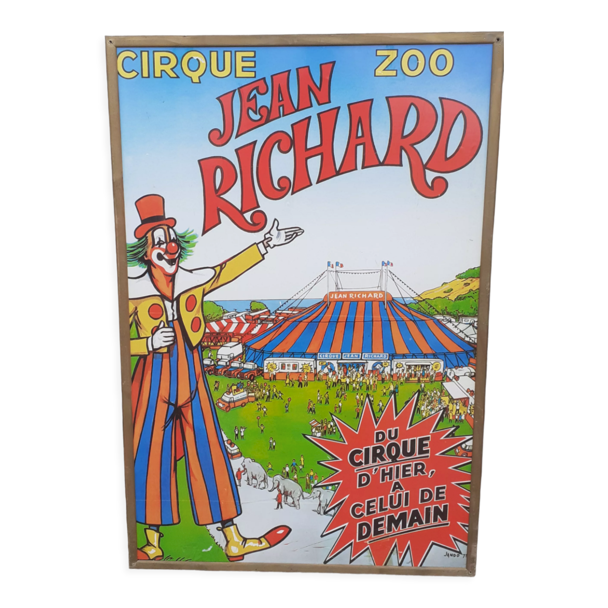 Cirque Jean Richard poster on wood