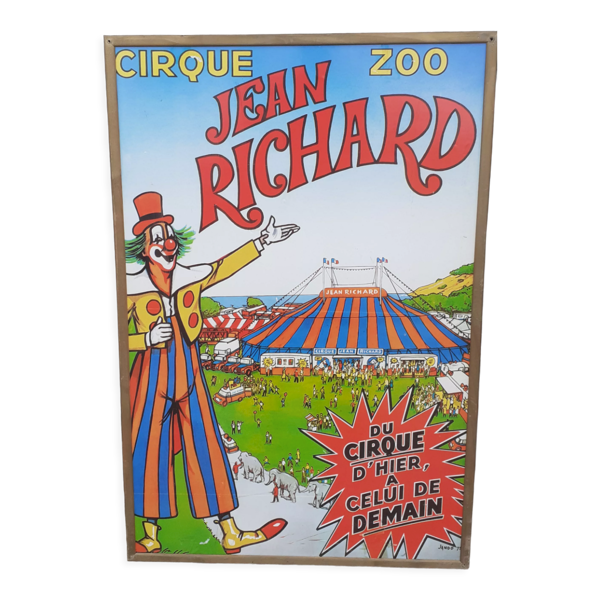 Cirque Jean Richard poster on wood | Selency
