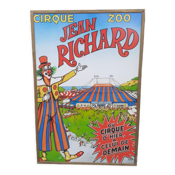 Cirque Jean Richard poster on wood